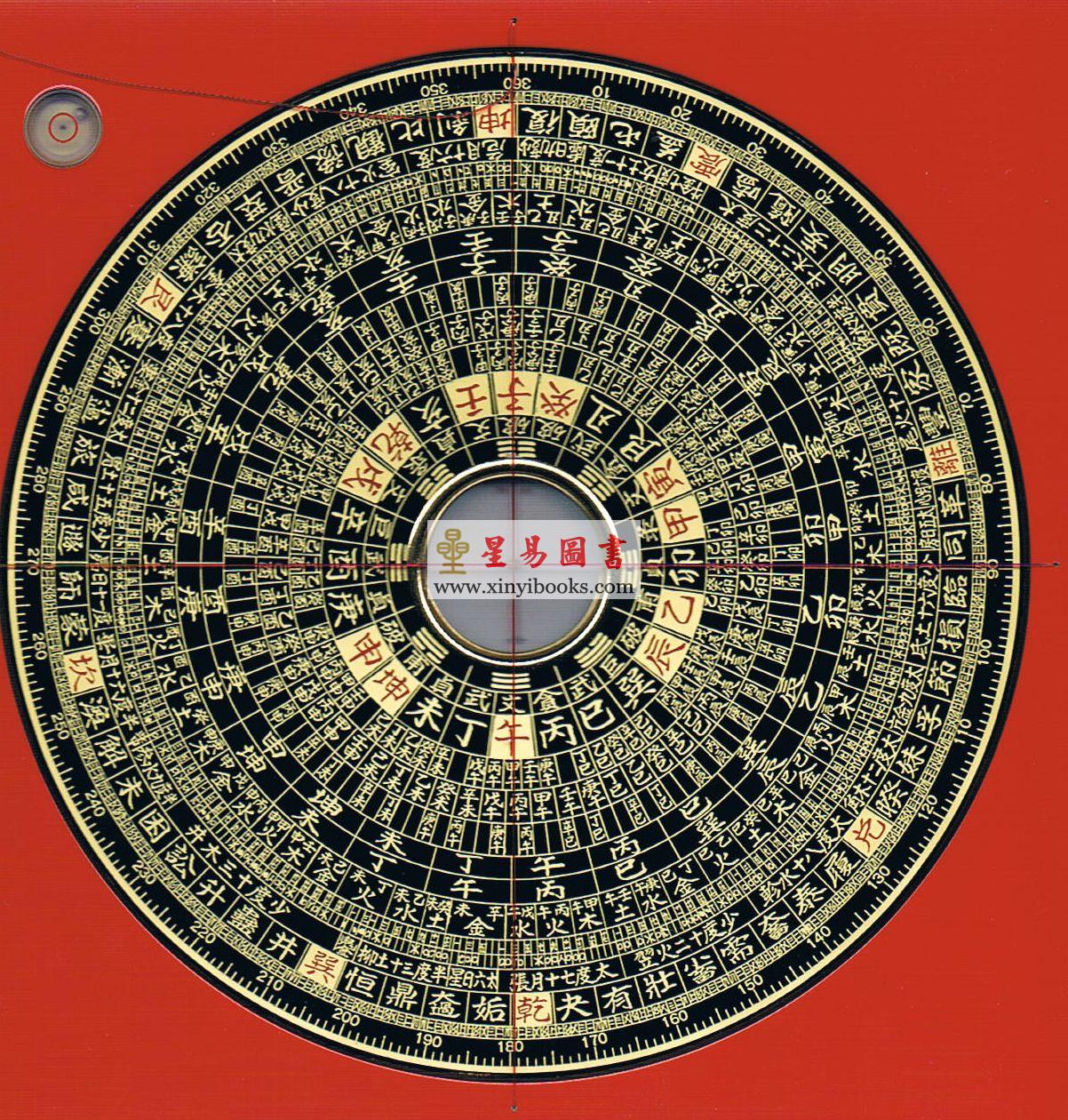 台湾日星堂：七寸二分彩色特级电木罗盘-综合盘