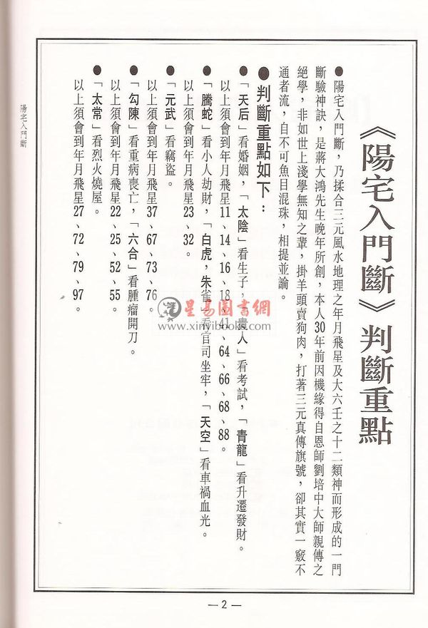 铁板真人（林炎成）：阳宅入门断（讲义书/函授教材）