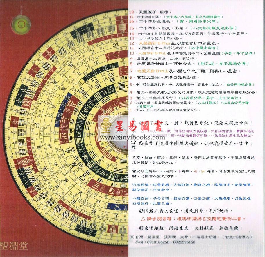 张渊理：正宗玄空六法7寸2(18层)电木水平罗盘