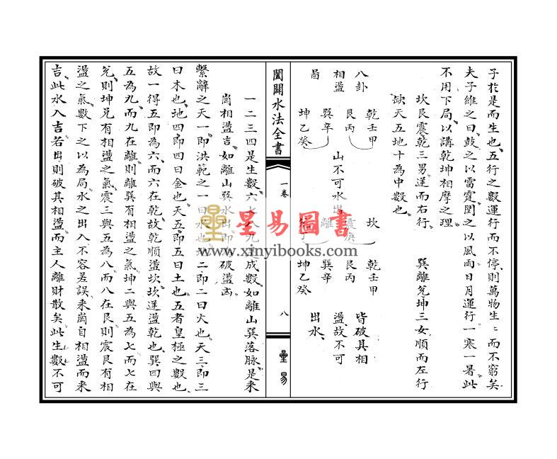清·周中复：阖辟水法全书（线装）