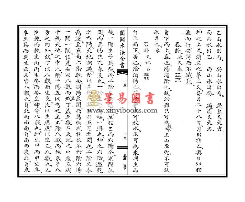 清·周中复：阖辟水法全书（线装）