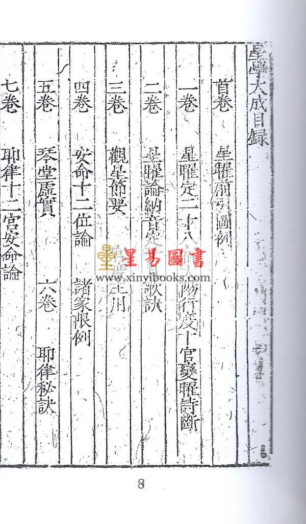 万育吾：星学大成（明刻孤本·全套九册） 售罄