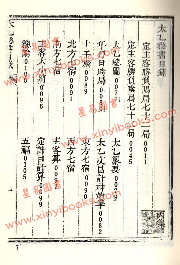 珍本术数丛书67平装：太乙秘书、奇门遁甲元机、奇门五总龟