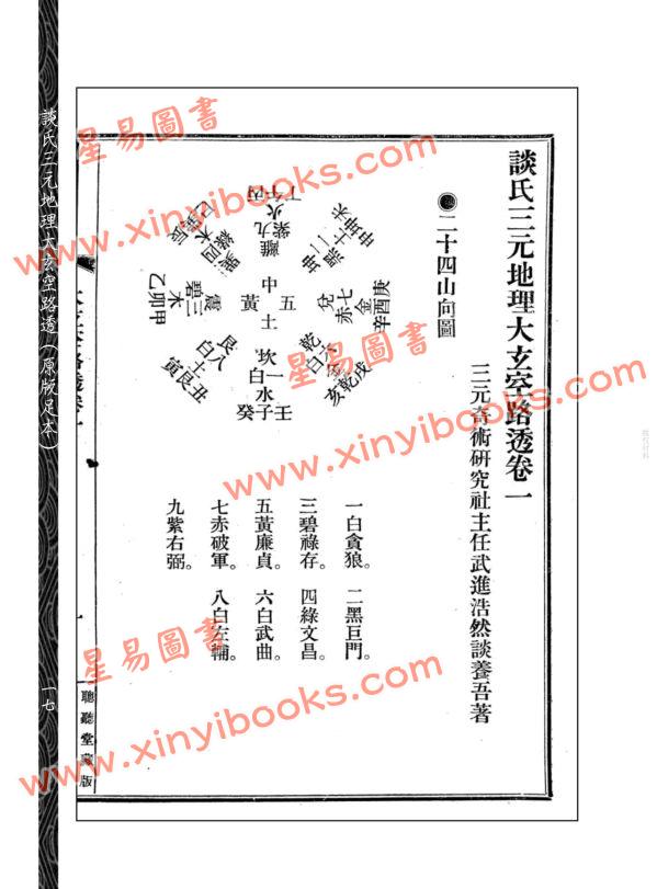 【民国】谈养吾：谈氏三元地理大玄空路透(原版足本)