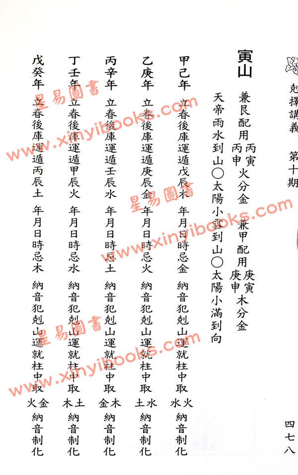 继成堂三房洪堂燕：克择讲义（平装）