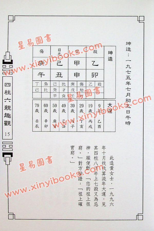 来旺：四柱六亲趣观