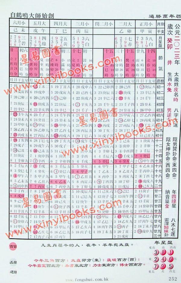 白鹤鸣：择日通胜万年历