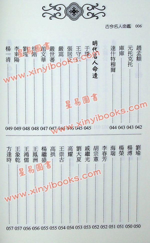 徐乐吾：古今名人命鉴附汪希文评命理（进源6035）