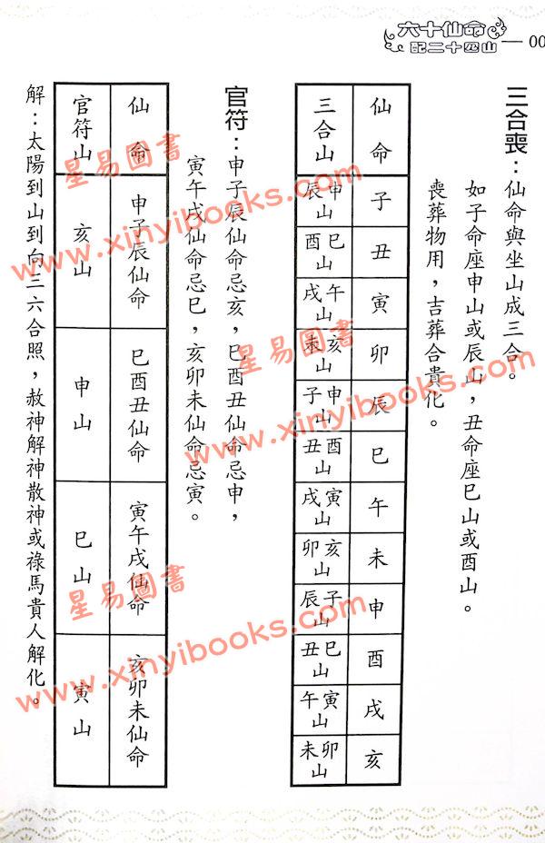 林琮学：六十仙命配二十四山