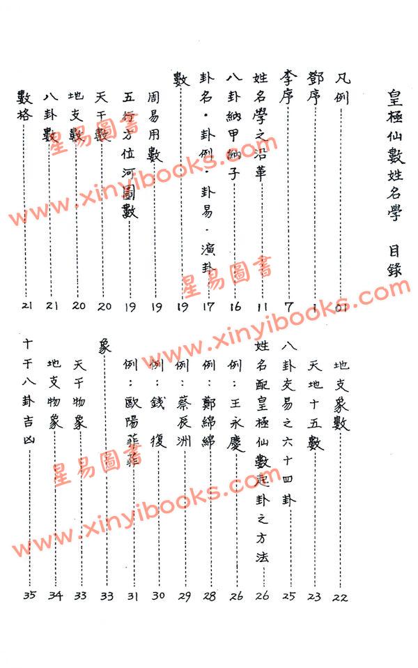 宏一/子阳：皇极仙数姓名学（大易源正宗）