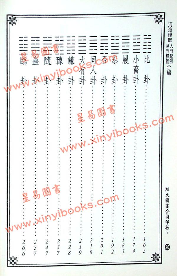 陈希夷注解/邵康节补注：河洛理数入门起例易卦释义合编（翔大）